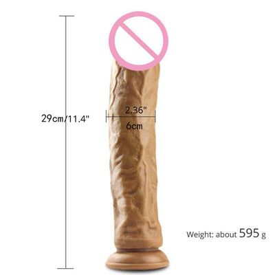 11.4 Inch Realistic  Super Huge Big Dildo With Suction Cup Black Flesh  Realistic Dildos