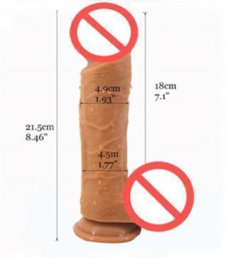 21.5Cm Silicone Dildo Realistic 4.9Cm Thick Butt Plug Pink Realistic Dildos