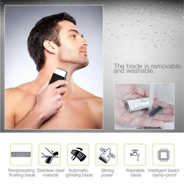 Rechargeable Travel Electric Slim Shaver Men Razor Beard Pop Up Trimmer Men's Shavers