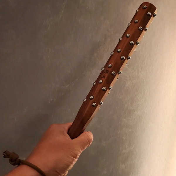 Redwood Solid Wood Sandalwood Short Staff With Steel Beads Tactical Crops