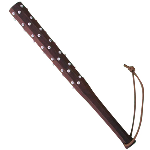 Redwood Solid Wood Sandalwood Short Staff With Steel Beads Tactical Crops