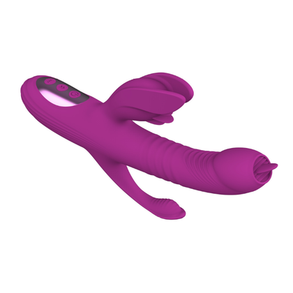 GSpot Vibrators House Of Dasein Retractable Swing Heating Vibrator Womens Tool Purple Electrical Silicone Abs 25