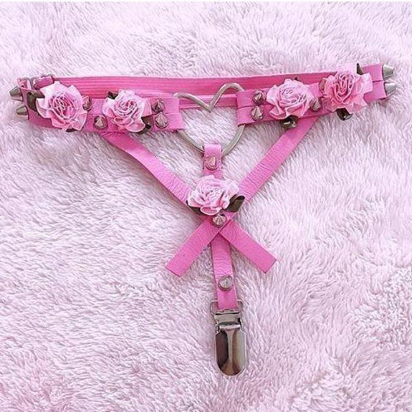 Rose Heart Garter Lingerie Women Garter Belts