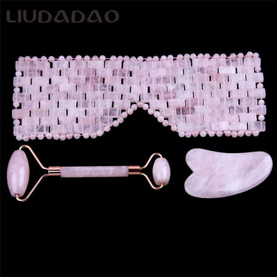 Rose Quartz Eye Mask Face Lift Roller  Self Care Massagers