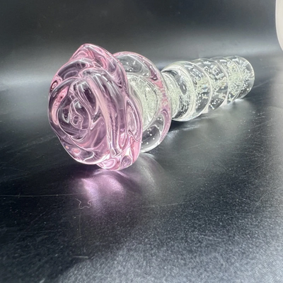 Rose Flower Luminous Glass Butt Plug Anal Toys For Adults Couples Women Non Vibrating Butt Plugs