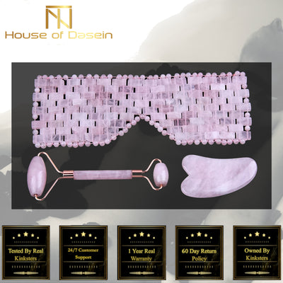 Rose Quartz Eye Mask Face Lift Roller  Self Care Massagers