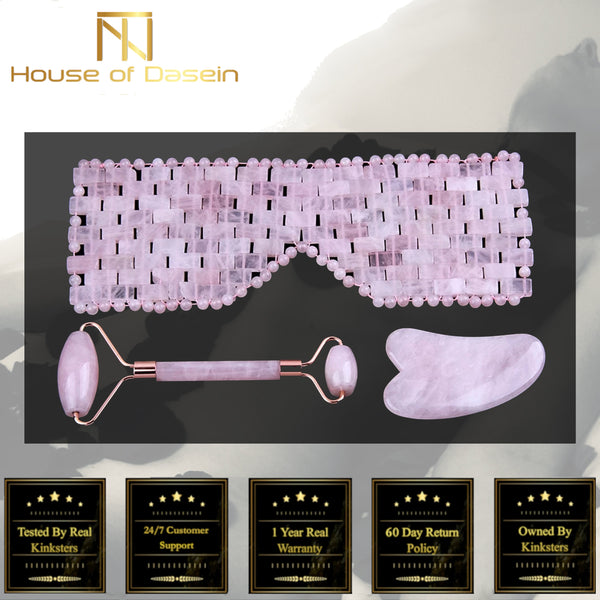 Rose Quartz Eye Mask Face Lift Roller  Self Care Massagers