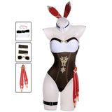Genshin Impact Amber Bodysuit Anime Bunny Girl Cosplay Costume Women