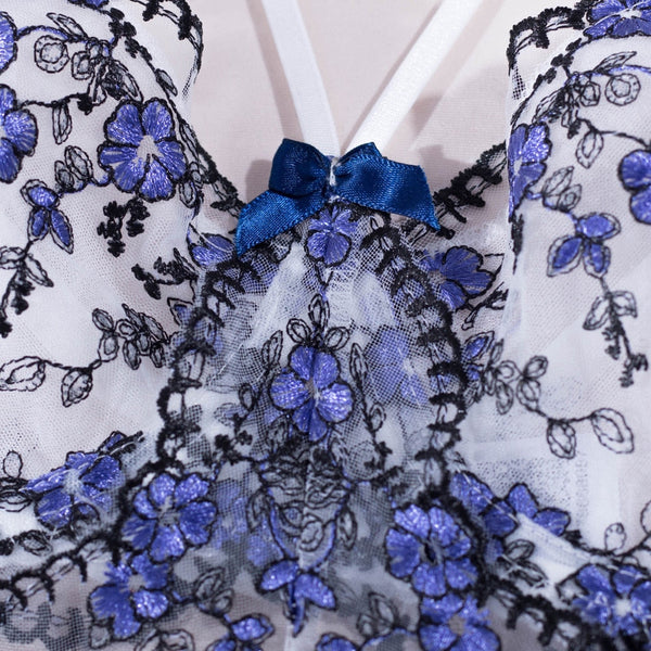 Fairy Lingerie Luxury Floral Transparent Sheer Lace Bra And Panties Size Chart Bras & Bra Sets