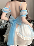 Fairy Princess Cosplay Sexy Lingerie For Women Bowtie Back Dance Stage Costumes Chiffon Plus Pajamas Temptation Halloween Dress
