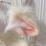6Inch Sheep Tail Ears Collar Handmade Animal Costume Cosplay