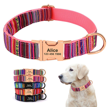 Dog Collars Custom Adjustable Printed Small Large Dogs