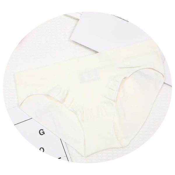 S White 3 Pack Seamless Stretch Bikini Panties Soft & Breathable Women's Underwear