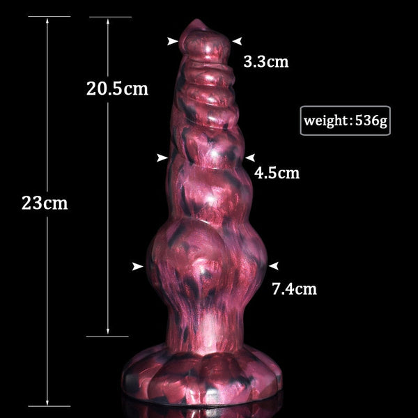 Labyrinth Silicone Dog Knot Dildo Anal Dilator Fun  Masturbation Non Vibrating Butt Plugs