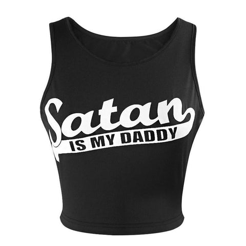 Satan Is My Daddy Crop Top Kawaii Ddlg Clothing