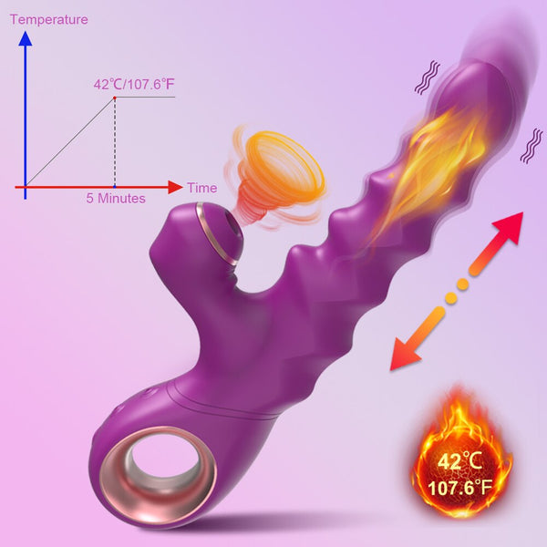 Thrusting Dildo  Female Clitoris Sucker Stimulator Clitoral Sucking Heating Vibrating Suction s