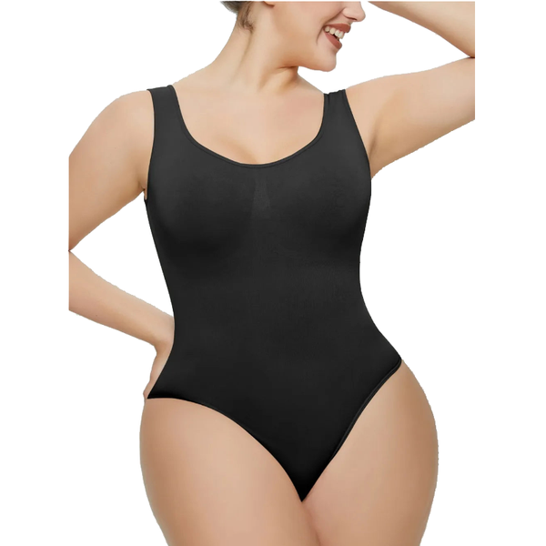 Scoop Neck Wide Strap Shaping Bodysuit Bodysuits