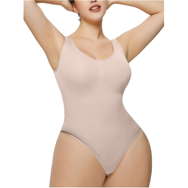 Scoop Neck Wide Strap Shaping Bodysuit Bodysuits