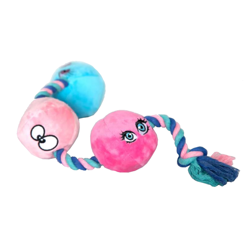 Scruffy Pet Toys - Tug Buttons Balls