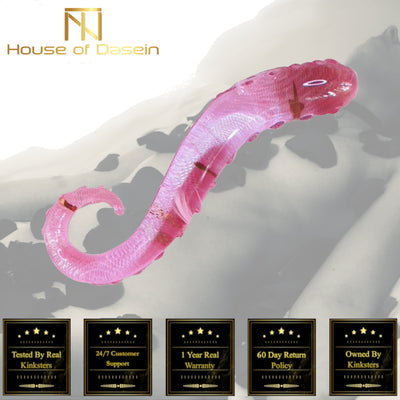 Seahorse Crystal Pink Pyrex Glass Dildo Spot Simulator Sex Toy Glass Dildos