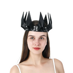 Women's Costumes House Of Dasein Leather Crown Mask Bdsm Fetish Head Black Cosplay Adult Halloween Masquerade