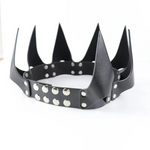 Women's Costumes House Of Dasein Leather Crown Mask Bdsm Fetish Head Black Cosplay Adult Halloween Masquerade