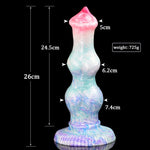 Pastel Pretty Bumpy Ridged Dildo Butt Plug Suction Cup Base