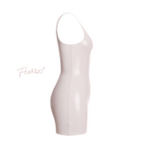 Shiny Black Patent Leather Mini Dress Faux Latex Clubwear Dresses