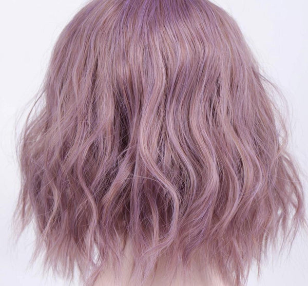 Short Wavy Pastel Wig Wigs Facial Hair