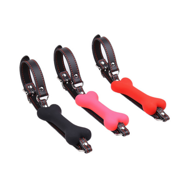 Silicone Bone Gag Puppy Pet Play  Kink  Fetish Restraints Gags