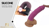 25.5Cm 10Inch Silicone Faak Dildo Realistic 5.6Cm Thick Butt Plug Anal Purple