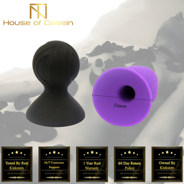 Silicone Suckers Black Breast Nipple Suction Pumps  Fetish Nipple & Clitoral Toys