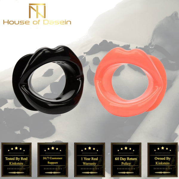 Silicone Rubber Open Mouth Lips Gag   Kink Gags