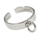 Silver Open Ring Mini Collar Bdsm Owned Submissive Gift Symbolic Jewellery
