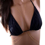 Veile Studios Simple Layered Fringed Body Chain Golden Body Chains