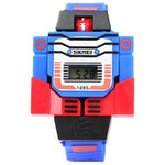 Veile Studios Skmei 1095 Robot Dial Led Watch With Rubber Band For Children Blue Children's Watches