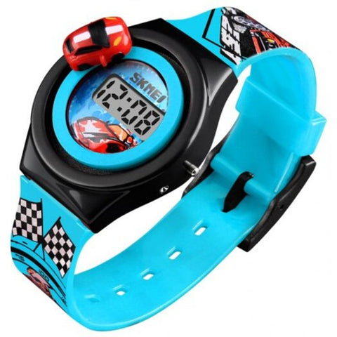 Children's Watches Veile Studios Skmei Children Electronic Watch Car Shape Toy Lcd Digital Wrist Watches