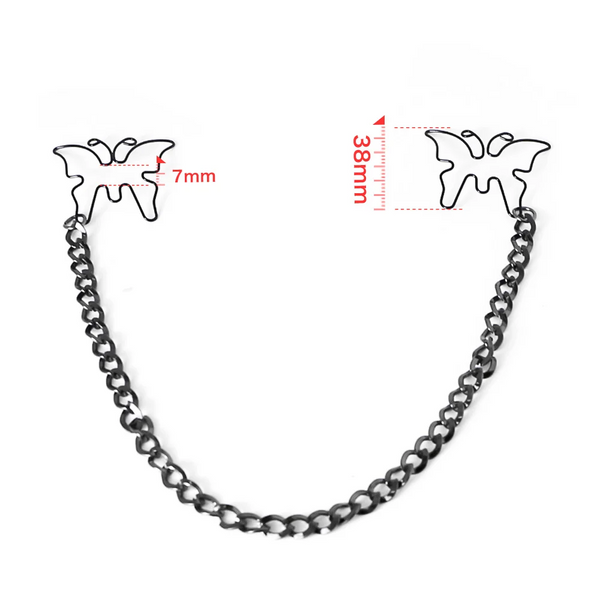 Sm Nipple Clips Butterfly Breast Stainless Steel Clamps  Toys Nipple & Clitoral Toys