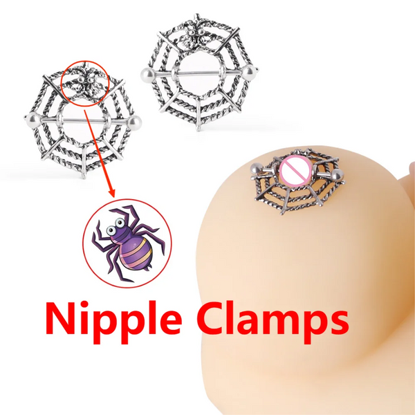 Sm Piercing Nipple Clips Spider Breast Stainless Steel Clamps Toys Nipple & Clitoral Toys