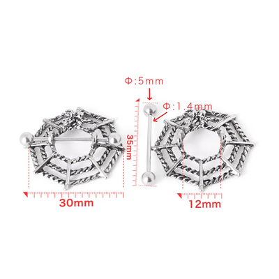 Sm Piercing Nipple Clips Spider Breast Stainless Steel Clamps Toys Nipple & Clitoral Toys