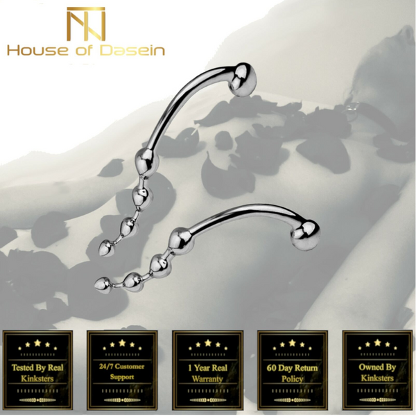 Stainless Steel Anal Beads Double Ended Butt Plug Prostate Massager Prostate Stimulators