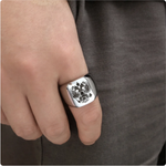 Veile Studios Steel Soldier Double Headed Eagle Men Fashion Jewelry Coat Of Arms The Russian Signet Ring Rings