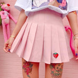 Strawberry Tennis Skirt Clothing
