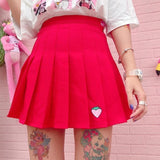 Strawberry Tennis Skirt Clothing