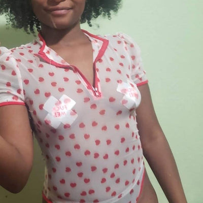Sweet Heart Mesh Onesie Ddlg Abdl