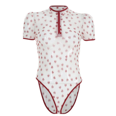 Sweet Heart Mesh Onesie Ddlg Abdl