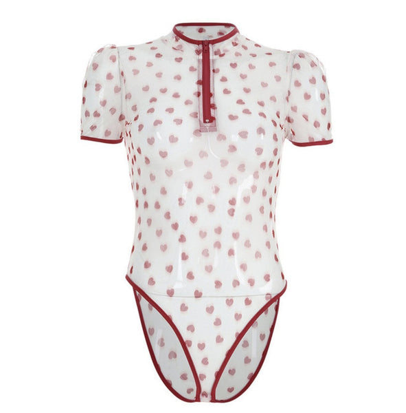 Sweet Heart Mesh Onesie Ddlg Abdl