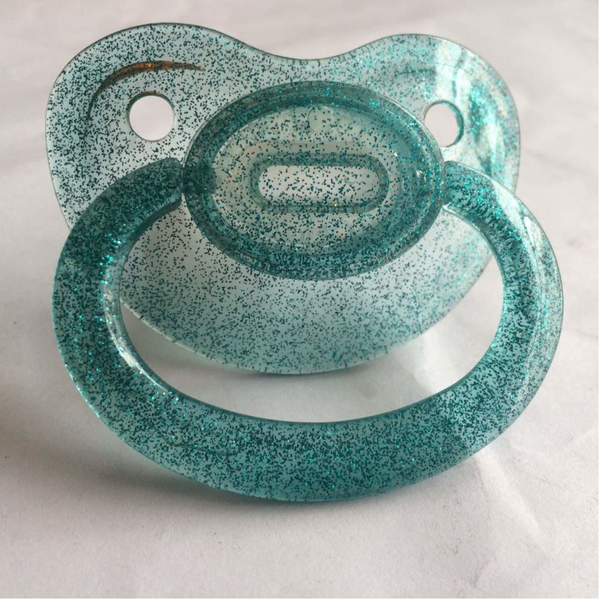 Teal Glitter Adult Pacifier Ddlg Abdl Littles Play Abdl Pacifiers