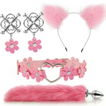 House Of Dasein Cute Fox Tail Anal Plug Cat Ears Headbands Set Adult Toys For Women Butt Plug Tails