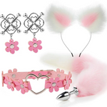 House Of Dasein Cute Fox Tail Anal Plug Cat Ears Headbands Set Adult Toys For Women Butt Plug Tails